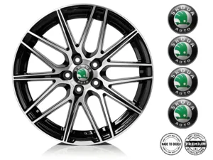 Skoda Nabenaufkleber Design Stilvolle Dome-Labels